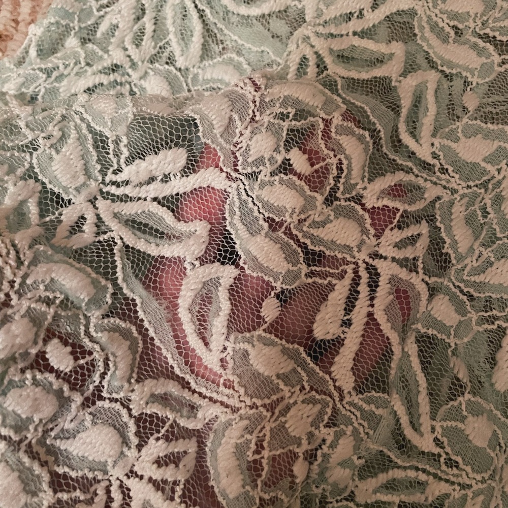 Rue 21 Mint Green Lace Peplum Top - Picture 2 of 3